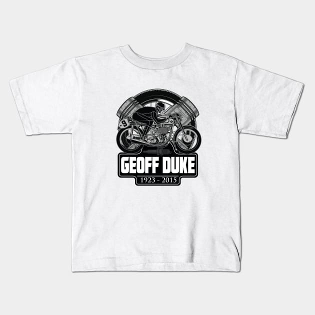 GEOFF DUKE Kids T-Shirt by theanomalius_merch